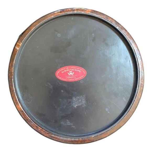 Vintage Shelton Ware Faux Burl & Gold Color Ice Champagne Bucket NYC A Towle Co. - Picture 7 of 10